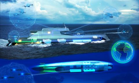 Illustration du concept de Blue Ship